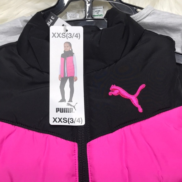 PUMA 3-Piece Vest Set, Size XXS 3/4 **Color Pink - Picture 4 of 10